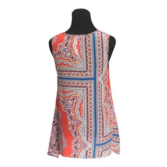 Fifteen Twenty 100% Silk Multi-Colored Tunic Top - Sleeveless - Picture 3 of 8